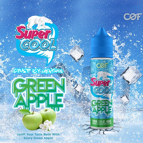 Super Cool 60ML Green Apple 1