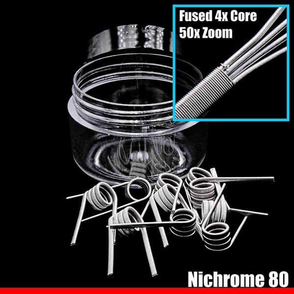 WIREOPTIM 38N80 28N80 4X CORE Fused Pre Made Coils 3MM 1