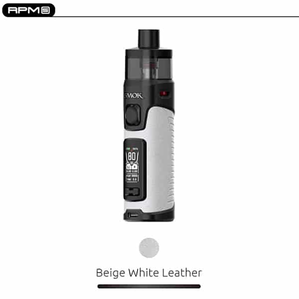 RPM 5 Pod Kit Smoktech Beige White Leather