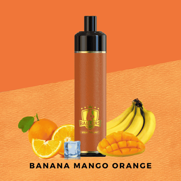BALLERS Leather Disposable Kit 50MG 5000Puffs banana mango orange