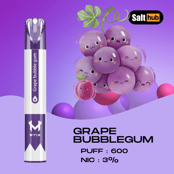 M STIX Disposable Pod Salt Hub grape bubble gum