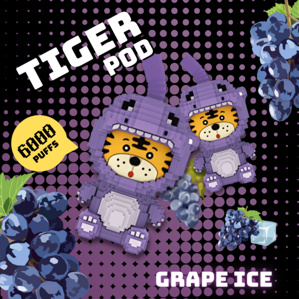 Chengda Tiger Disposable Pod 6000Puff Grape Ice