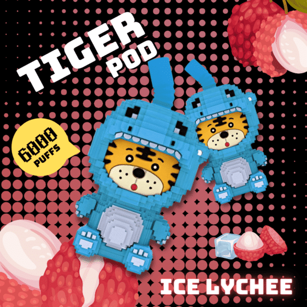 Chengda Tiger Disposable Pod 6000Puff Ice Lychee