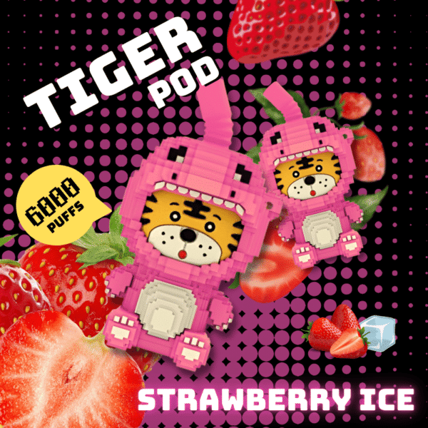 Chengda Tiger Disposable Pod 6000Puff Strawberry Ice