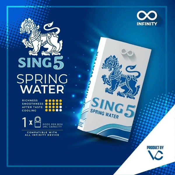 VC Infinity Pod Cartridge 30MG 2ML Sing5 Spring Water