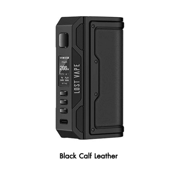 LostVape Thelema Quest 200W Box Mod Black Calf Leather