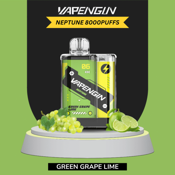 Vapengin Neptune 6000puffs disposable Green grape lime