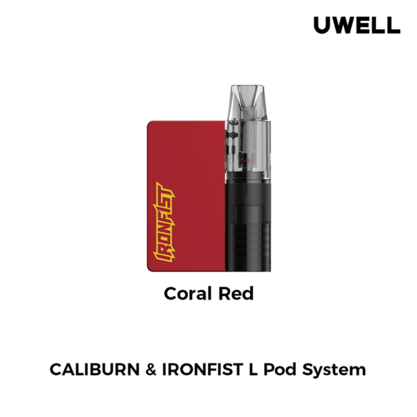 Caliburn Ironfist L Pod Kit Uwell Coral Red