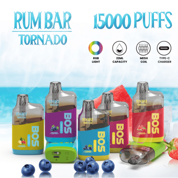Rum Bar Tornado 15000 PuffsDisposable Vape 1