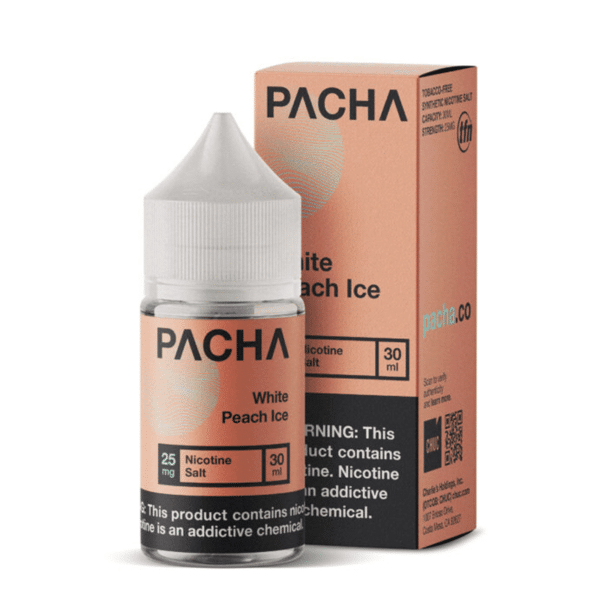 Pachamama salt 30ml White Peach Ice