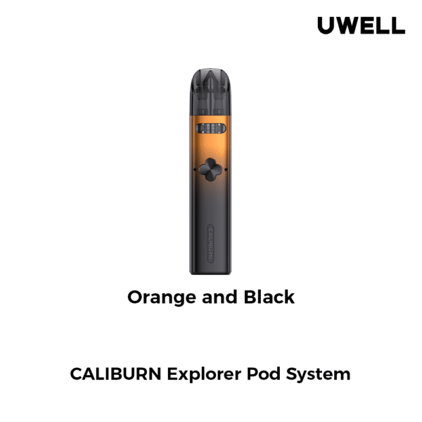 Caliburn Explorer Pod System Kit Uwell Orange and Black